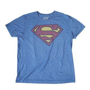 Old‎ Navy Mens Superman Logo Blue T-Shirt Size L Casual Everyday Lounge Geek